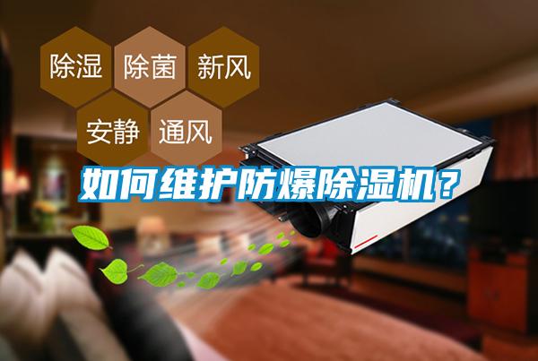 如何維護防爆除濕機？