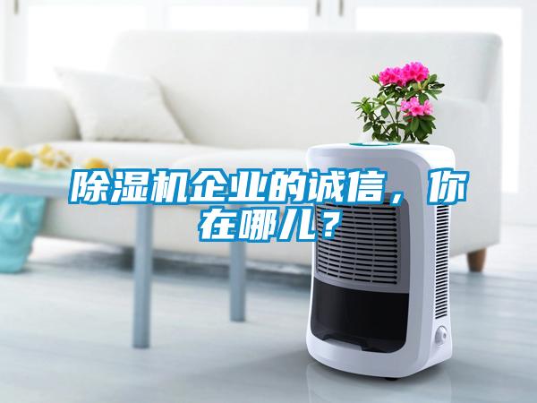 除濕機企業的誠信，你在哪兒？