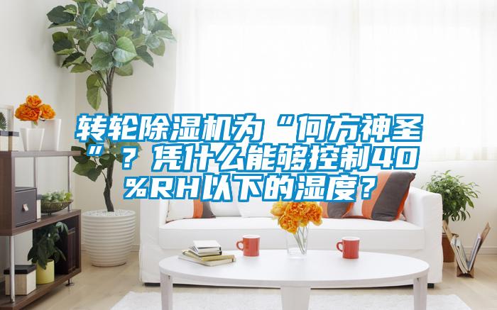 轉(zhuǎn)輪除濕機(jī)為“何方神圣”？憑什么能夠控制40%RH以下的濕度？