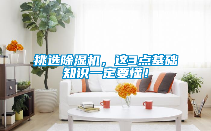 挑選除濕機(jī)，這3點(diǎn)基礎(chǔ)知識一定要懂！