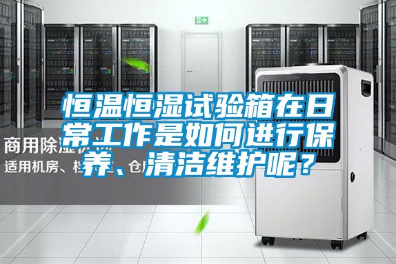 恒溫恒濕試驗箱在日常工作是如何進行保養、清潔維護呢？